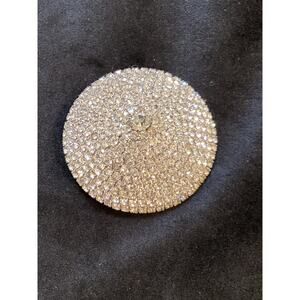 Classic Vintage Rhinestone Dome Brooch Pin